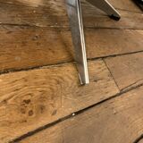 Vintage rosewood bedside table – 1970s – Chrome metal base