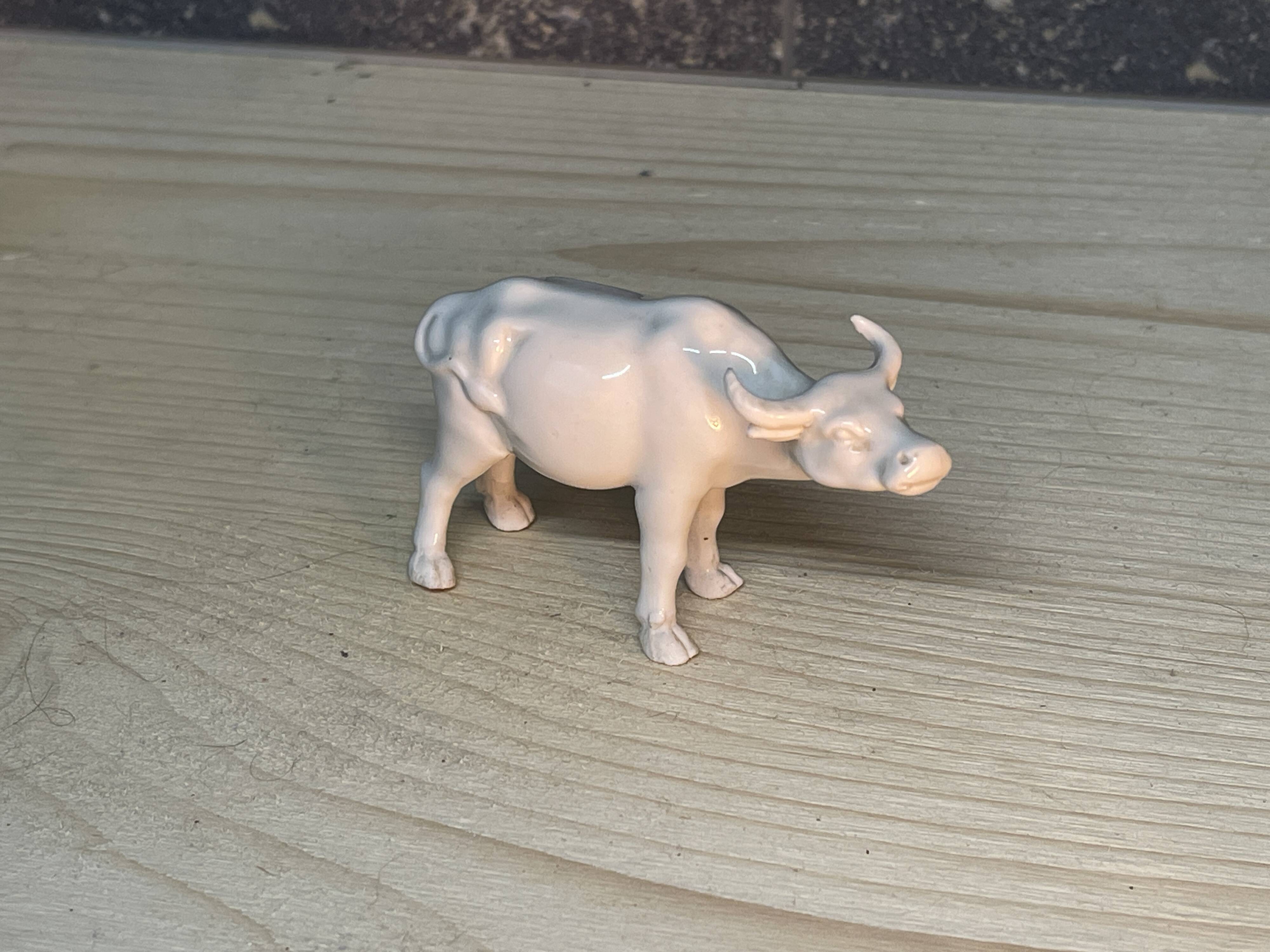 Small porcelain bull