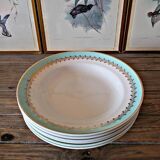 Lunéville Pierrefonds deep plates, gilding and golden foliage