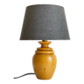 Solid wood and vintage fabric lamp