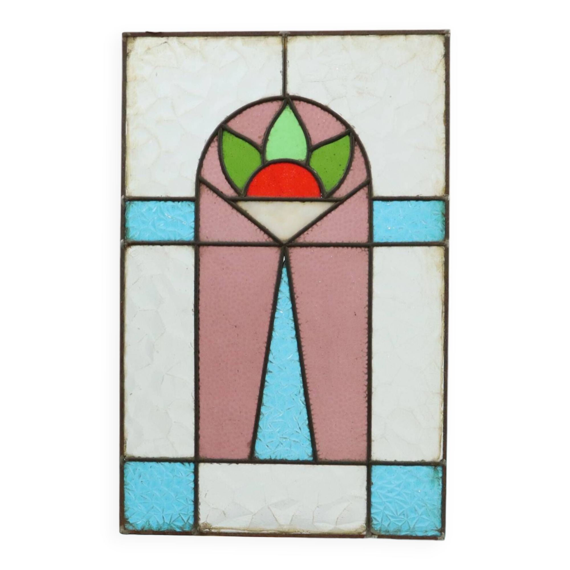 Art Deco Stained Glass Window Stained Glass Decorative Flower Suncatcher 47cm