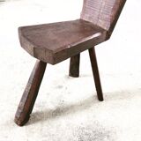 Solid wood tripod tripod milking chair