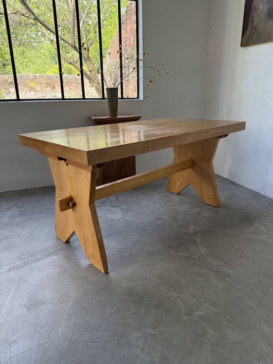 1950s beech mountain furniture table