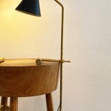Large Italian counterweight lamp in brass, 50s design
