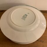 10 dessert plates and Art Deco green Saint Amand serving dish