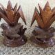2 bougeoirs en bois