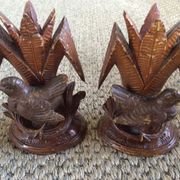 2 bougeoirs en bois
