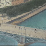 Oil signed 60/ 50 - circa 1930 - lake scene