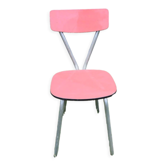 Ancienne chaise en formica rouge