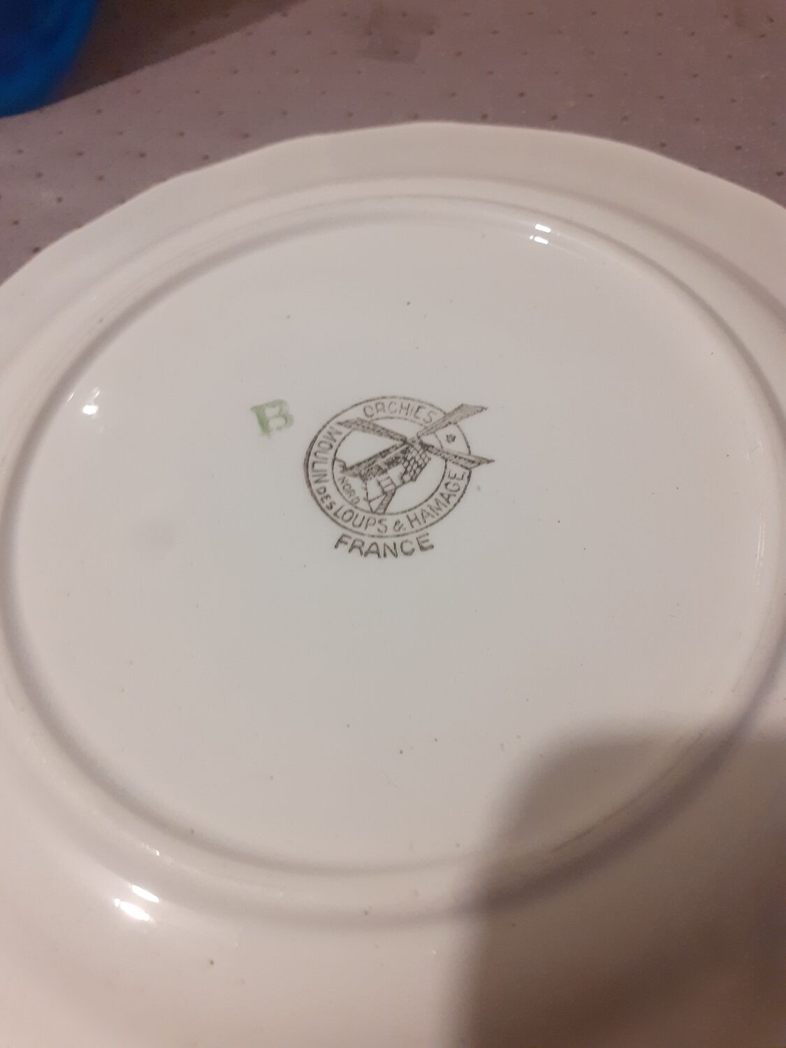 Plate April orchies mill of wolves and Hamage France.