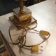Lampe à décor feuillagé  vintage