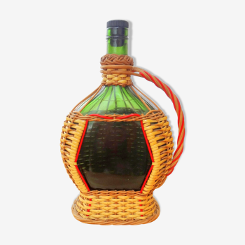 Scoubidou and rattan and wicker music bottle 50/60