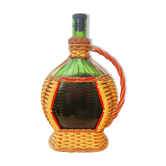 Bouteille musicale scoubidou et rotin et osier 50/60