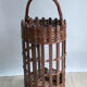 Bottle and glass door wicker basket