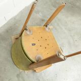 Bruno Rey solid beech bridge armchair for Dietiker 1960 green