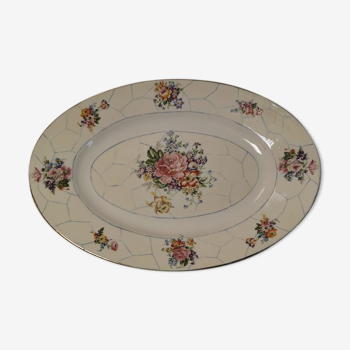 Plat de service en porcelaine de Limoges ancien