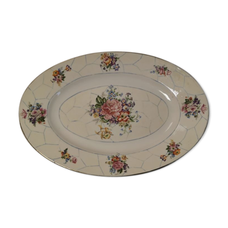 Plat de service en porcelaine de Limoges ancien