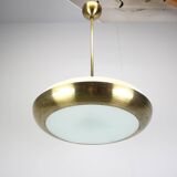 Art Deco UFO chandelier by Josef Hůrka for Napako, 1930s