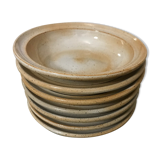 Assiettes creuses x7  grès du marais
