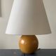Grande lampe boule bois vintage