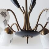 Lustre plafonnier à 9 feux 1950 vintage rockabilly 50's