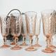 Set de 8 flutes a champagne rose