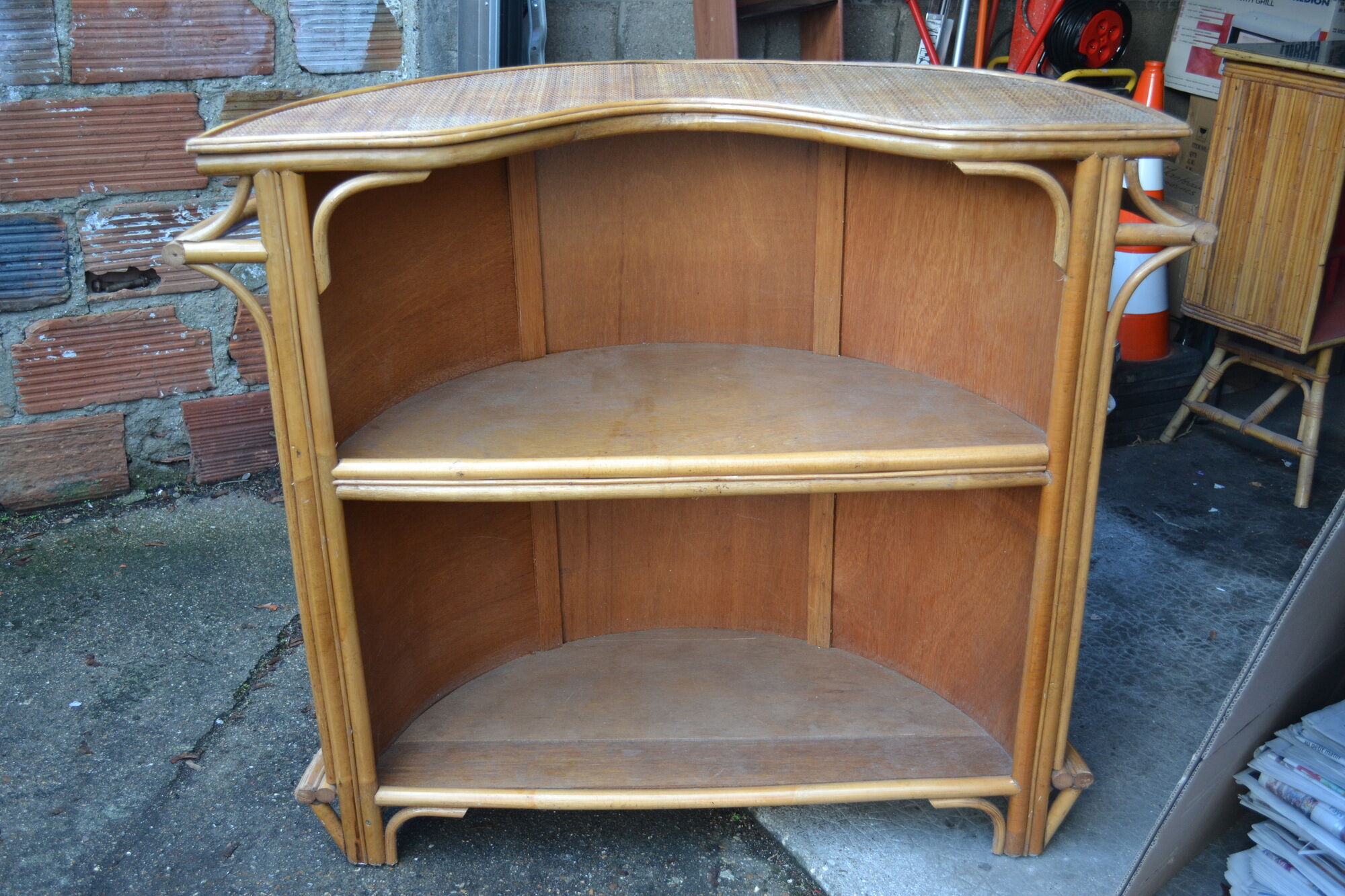 Bar vintage rattan and bamboo of the year 50 / 60's