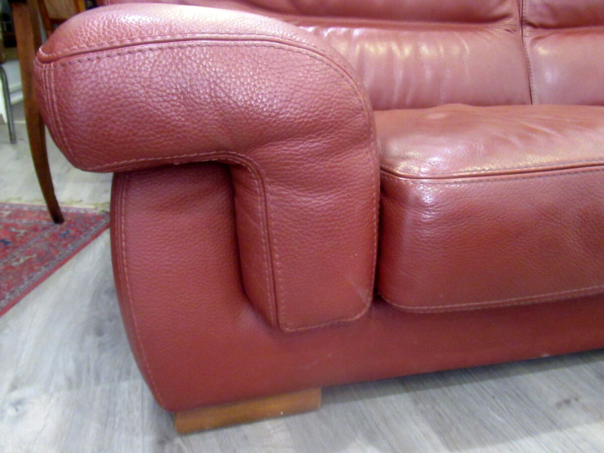 Leather sofa, 2 seats, Roche-Bobois brand