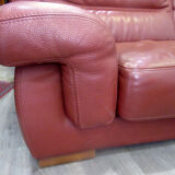 Leather sofa, 2 seats, Roche-Bobois brand