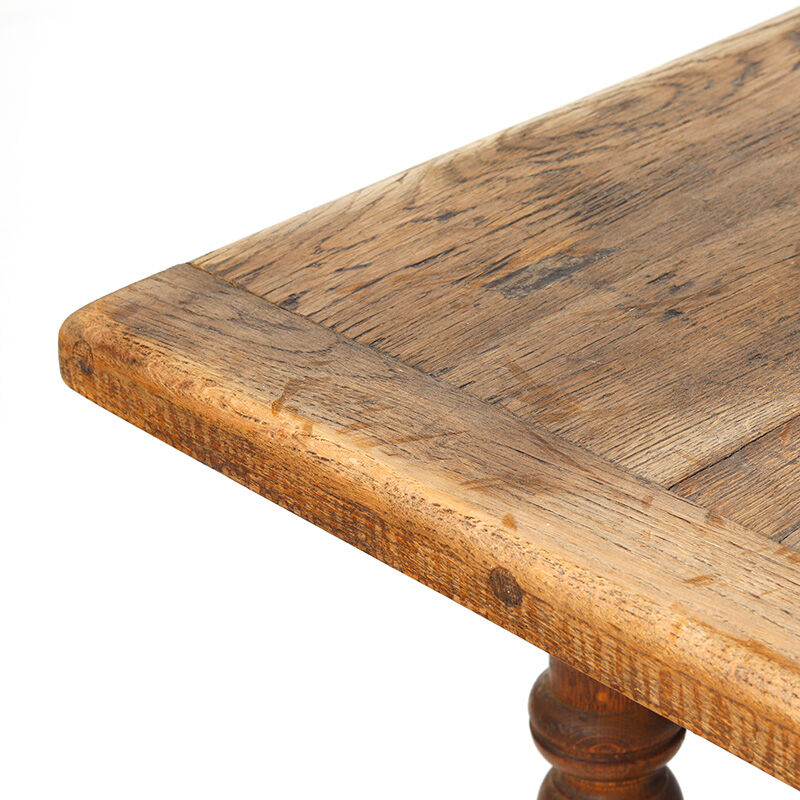 Rustic Farmhouse Brutalist Oak Dining Table
