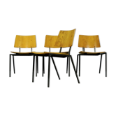 Lot of 4 oak chairs, 1974