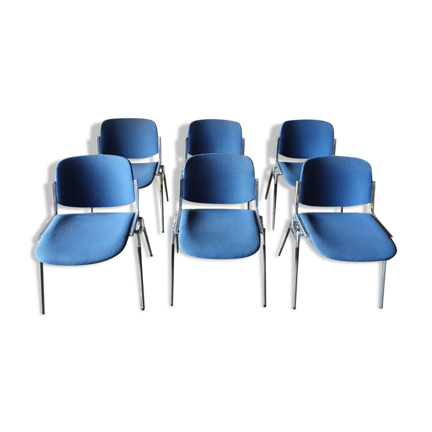 Lot de six chaises  DSC 106 de Giancarlo Piretti pour Castelli 1970