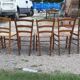 6 chaises paillées anciennes