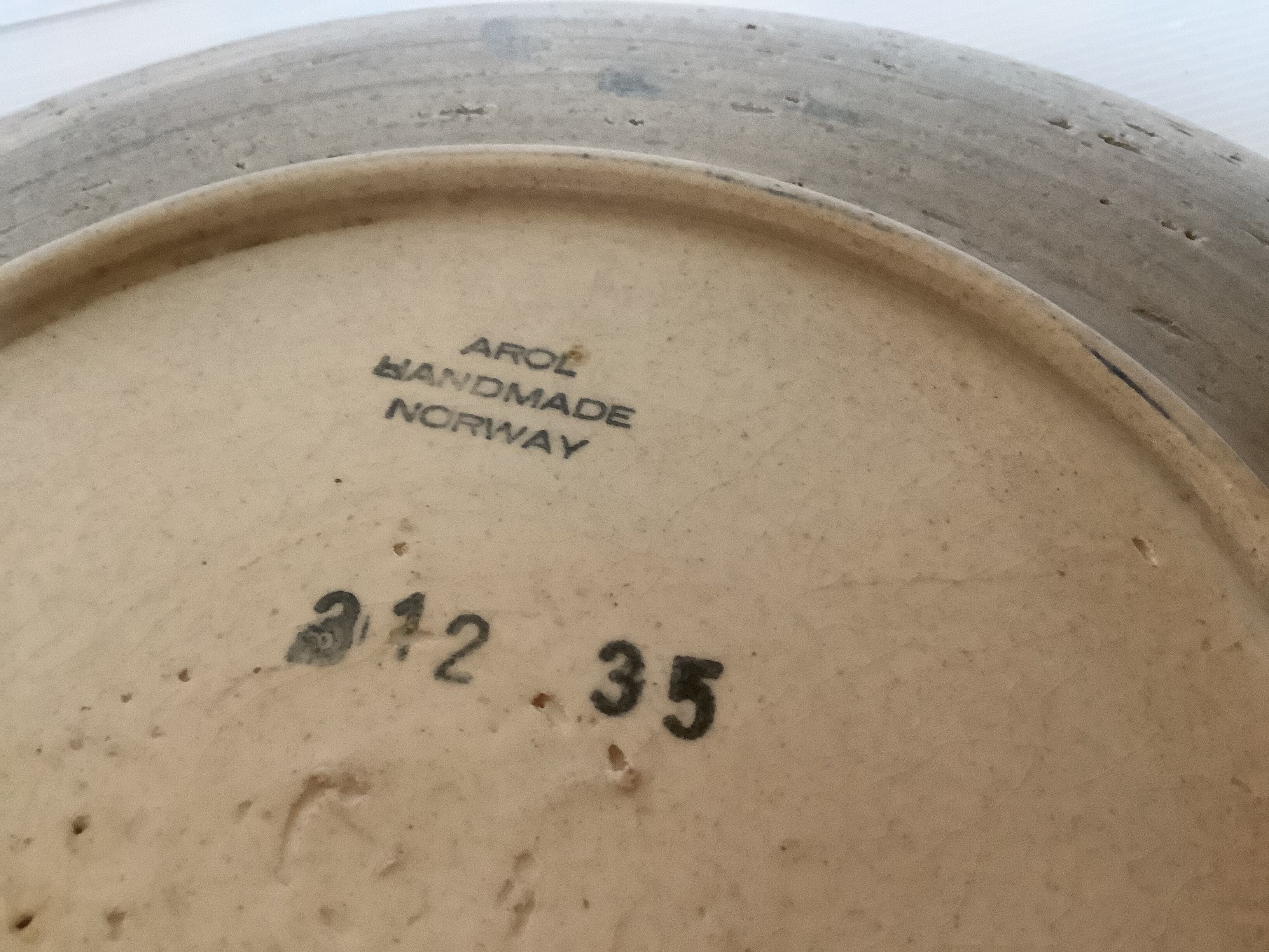 Blue cobalt ceramic dish arol norway