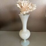 20th century white opaline vase