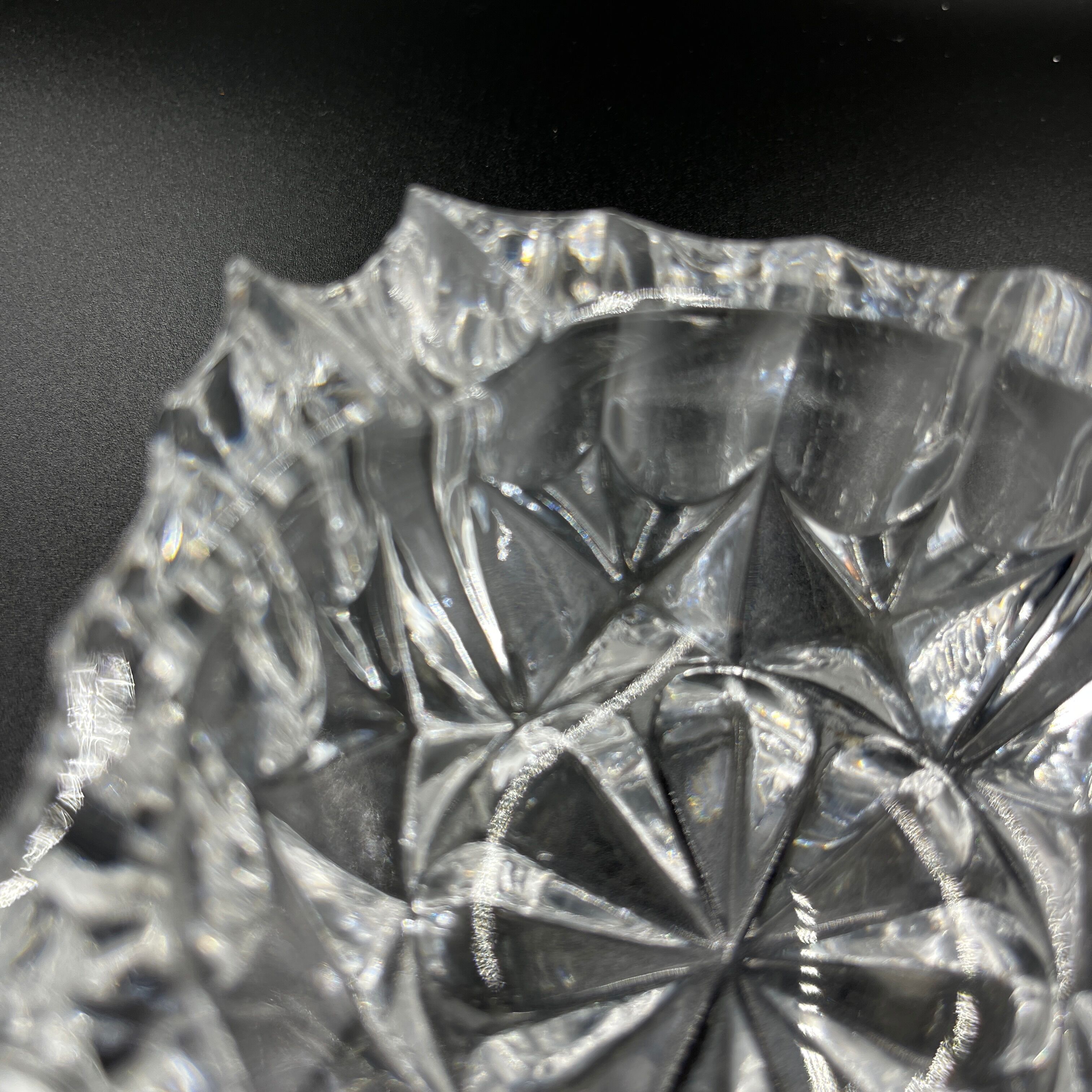 Square crystal ashtray