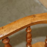 Burr yew wood swivel office chair - Windsor swivel
