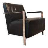 Vintage Design Armchair by Harvink – Black Leather