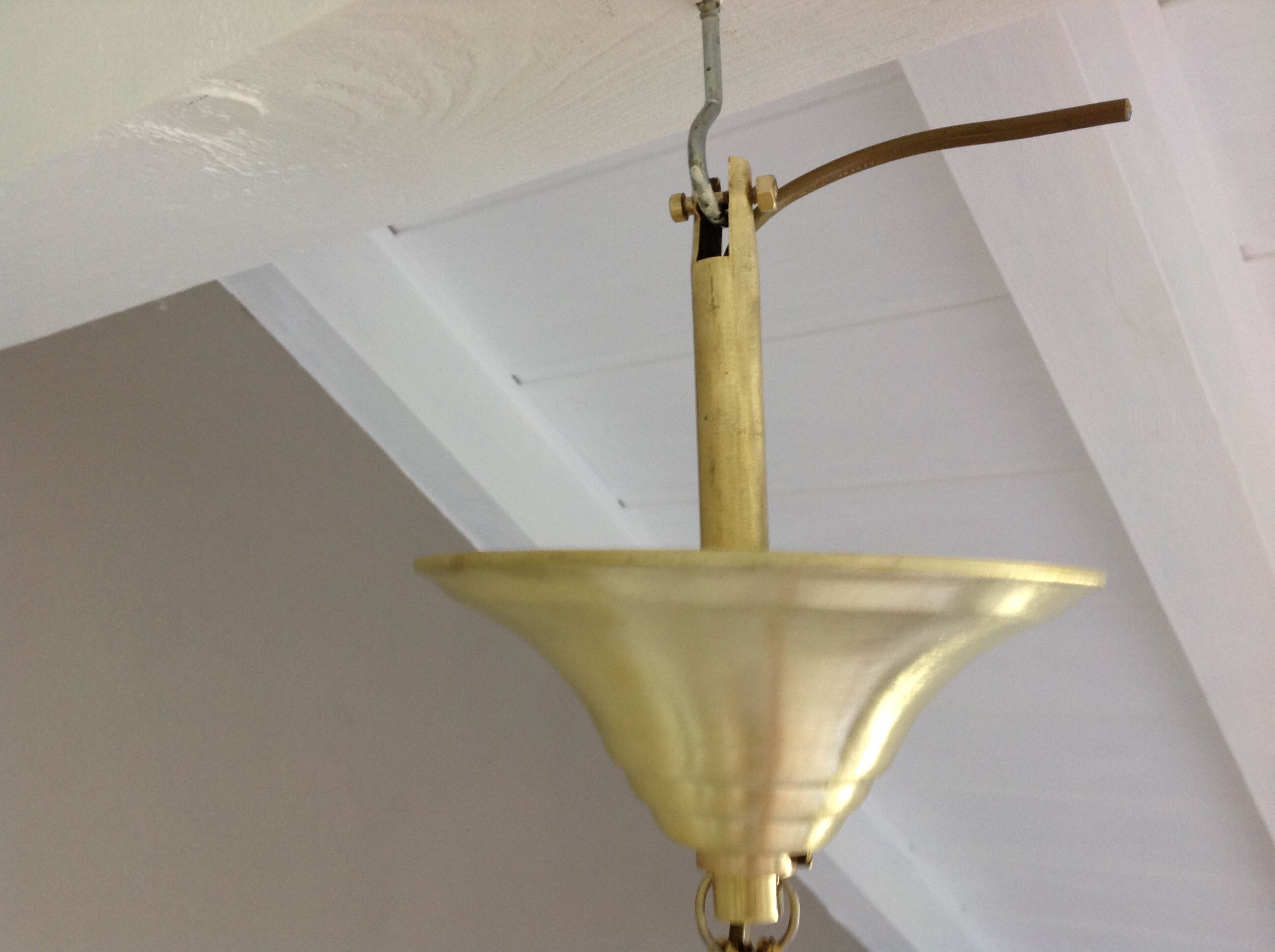 Suspension in glass art deco