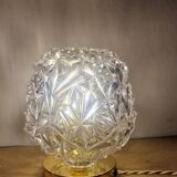 Chiseled glass table lamp
