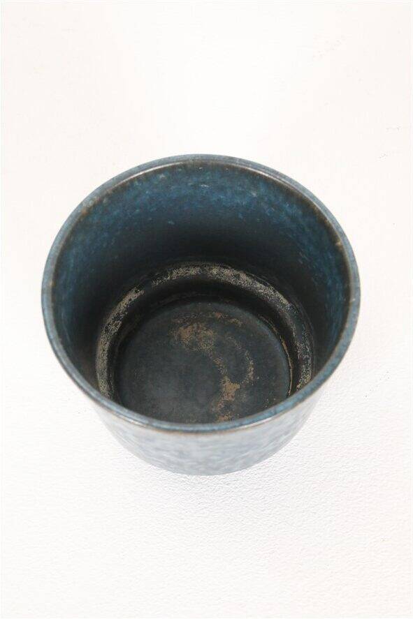 Knabstrup ceramic plant pot / 1960s / blue / Mid Century Danish Modern Design