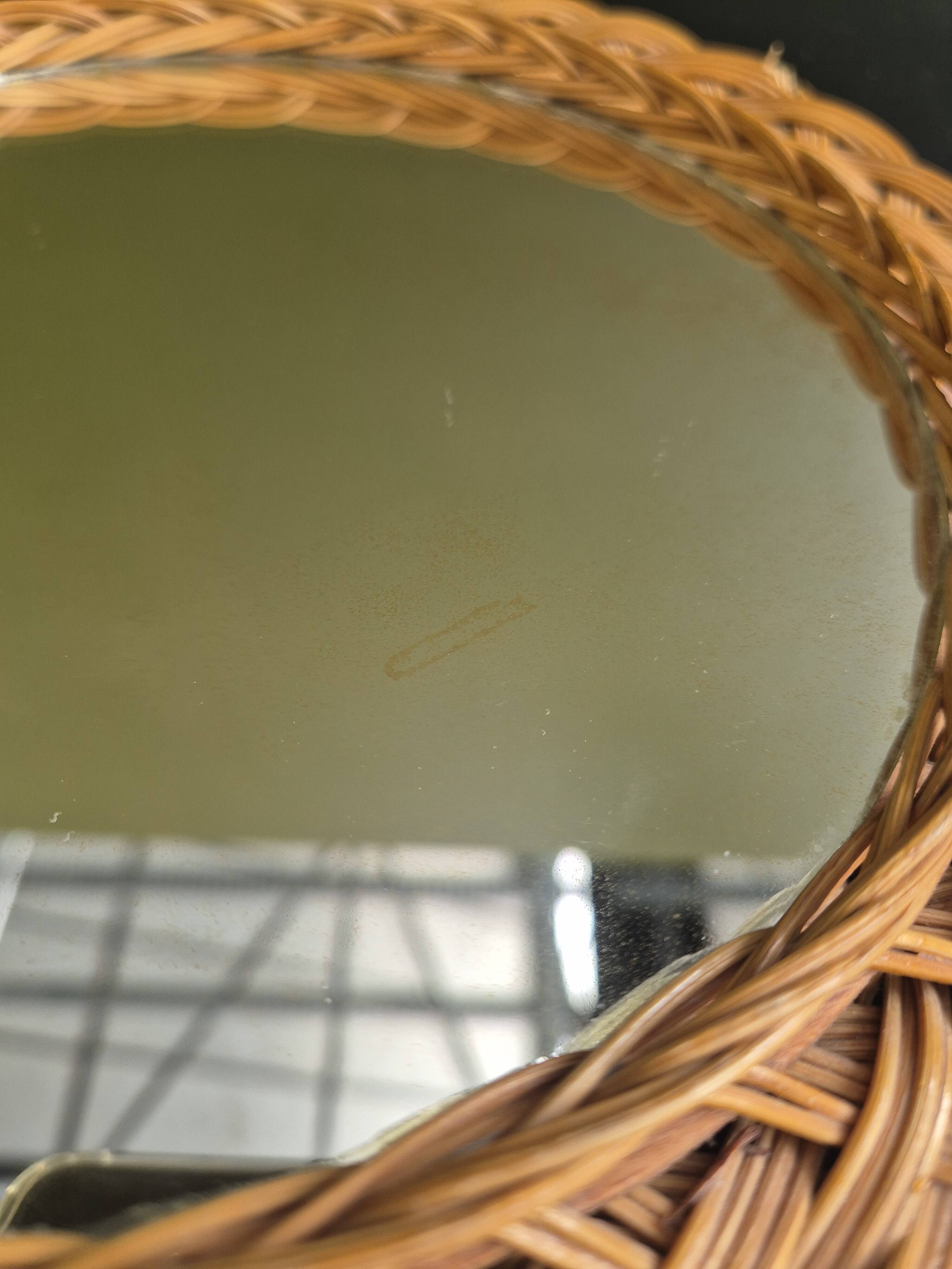 Rattan mirror
