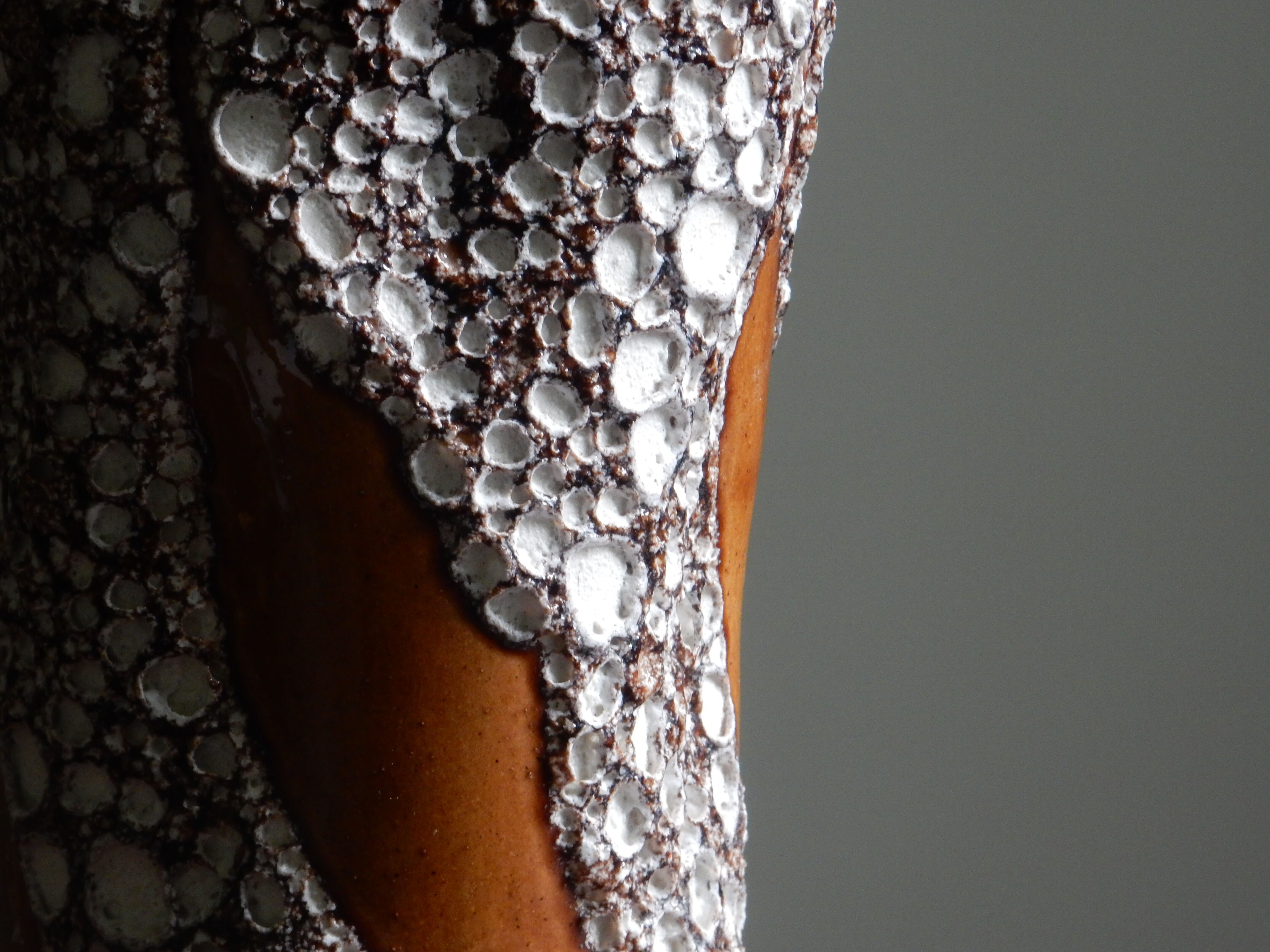 Vase Vallauris ceramic fat lava of the 60s