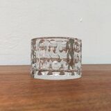 Vintage crystal glass chandelier by Oleg Cassini