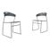 Set of stackable chairs model Juliette in postmodern Italian metal by Hannes Wettstein for Cerruti Baleri, 1980s.
