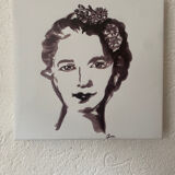 Femme - portrait sur toile impression