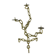 Brutalist candle holder, wrought iron, chain links, gold patina.