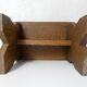 Old small bench in solid oak wood vintage step stool