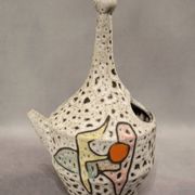 Fat lava jug abstract decoration Marius Bessone Vallauris - Mid-century 60