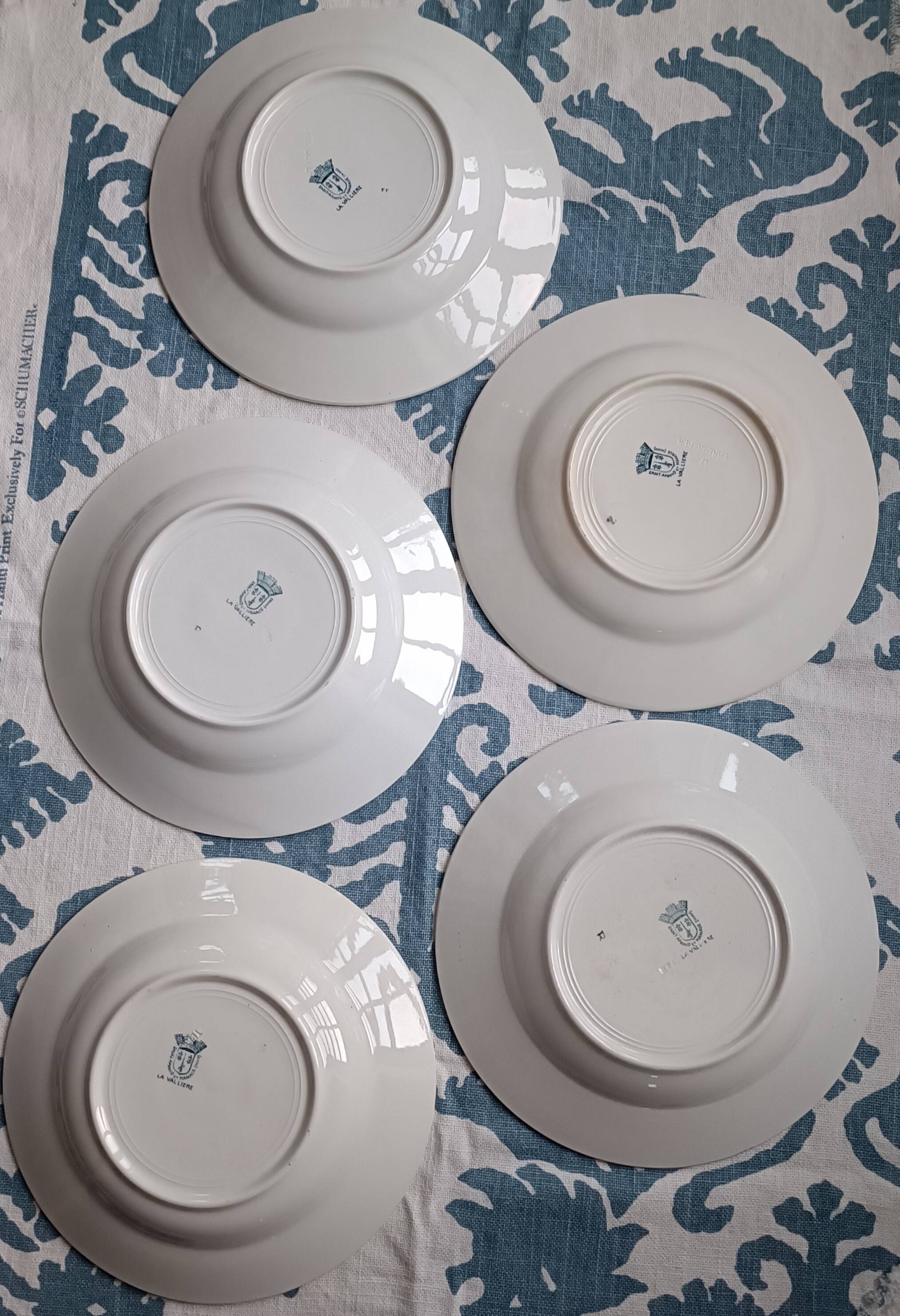 5 deep plates from Saint Amand ironstone
